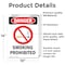 Signmission Smoking Prohibited Danger Sign, Vinyl Decal, 10in W x 14in L, 2PK OS-2PACK-DS-D-1014-V-1575 - alternate 3